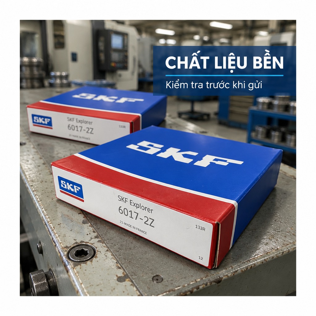 Vòng bi bạc đạn 6017 85x130x22mm SKF — Ảnh phong cách — Chất liệu