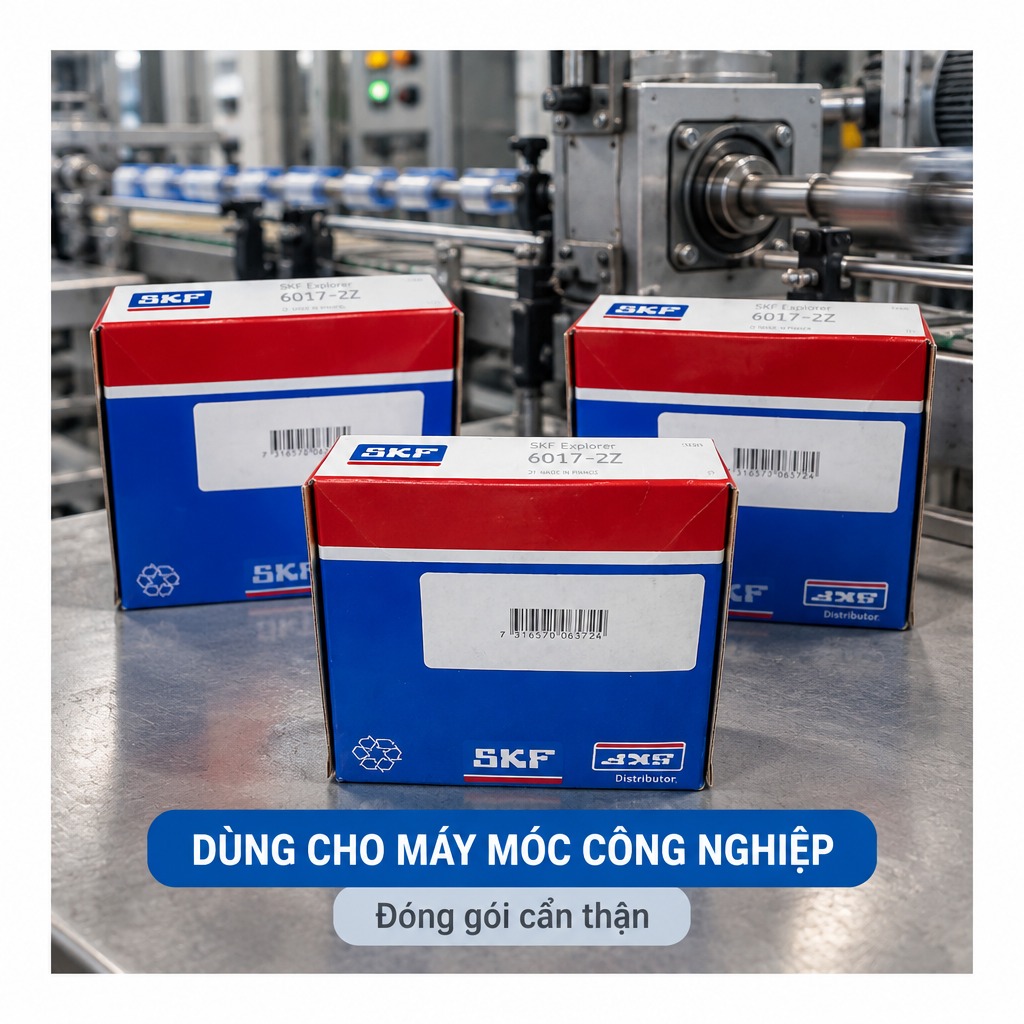 Vòng bi bạc đạn 6017 85x130x22mm SKF — Ảnh phong cách — Bối cảnh thực tế