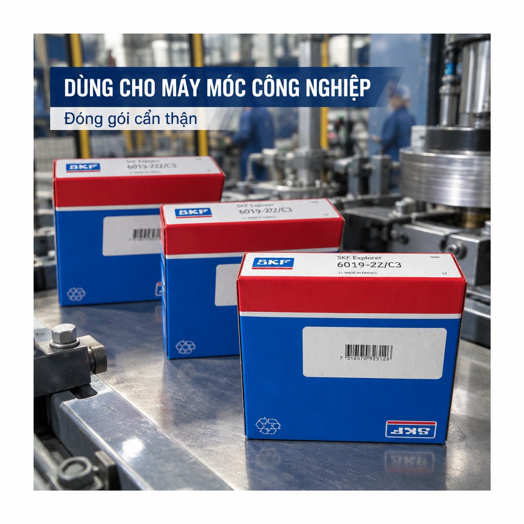 Vòng bi bạc đạn 6019 95x145x24mm SKF — Ảnh phong cách — Bối cảnh thực tế
