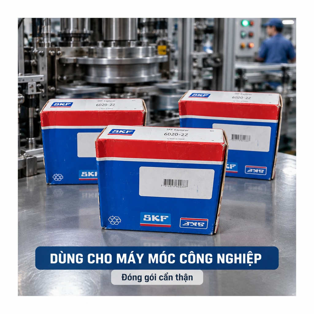 Vòng bi bạc đạn 6020 100x150x24mm SKF — Ảnh phong cách — Bối cảnh thực tế