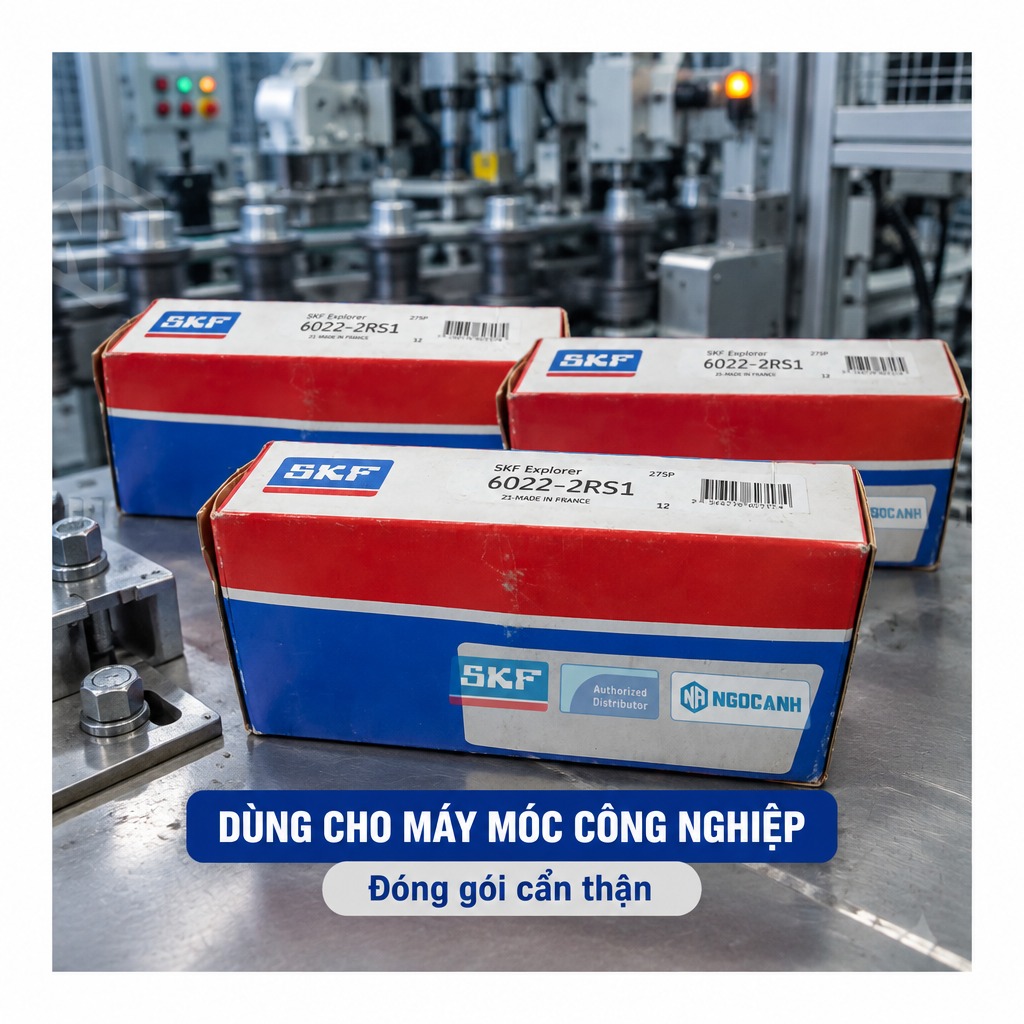 Vòng bi bạc đạn 6022 110x170x28mm SKF — Ảnh phong cách — Bối cảnh thực tế