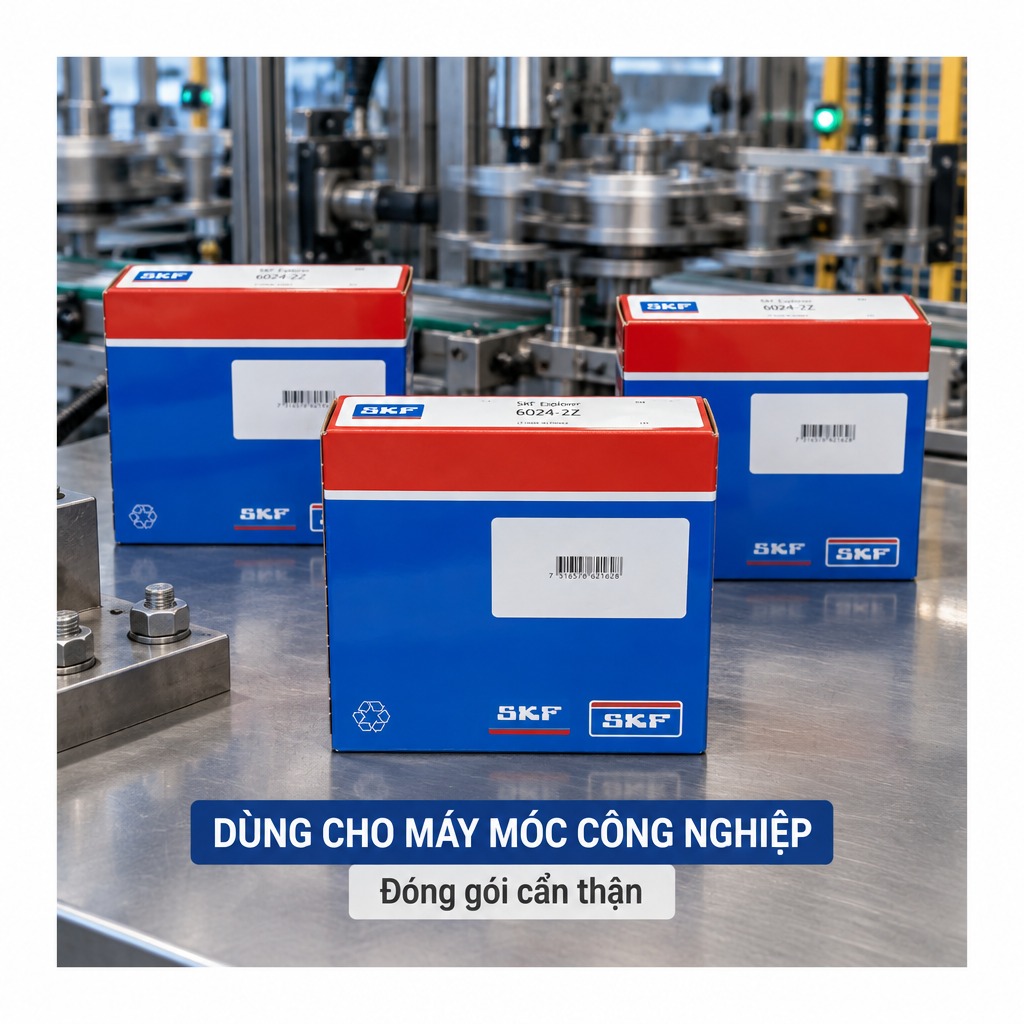 Vòng bi bạc đạn 6024 120x180x28mm SKF — Ảnh phong cách — Bối cảnh thực tế