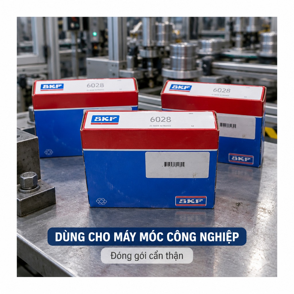 Vòng bi bạc đạn 6028 140x210x33mm SKF — Ảnh phong cách — Bối cảnh thực tế