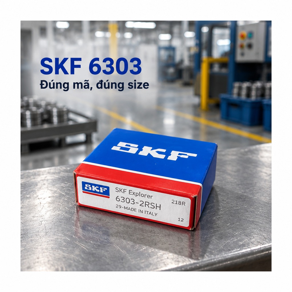 Vòng bi bạc đạn 6303 17x47x14mm SKF — Ảnh phong cách — Ảnh bìa