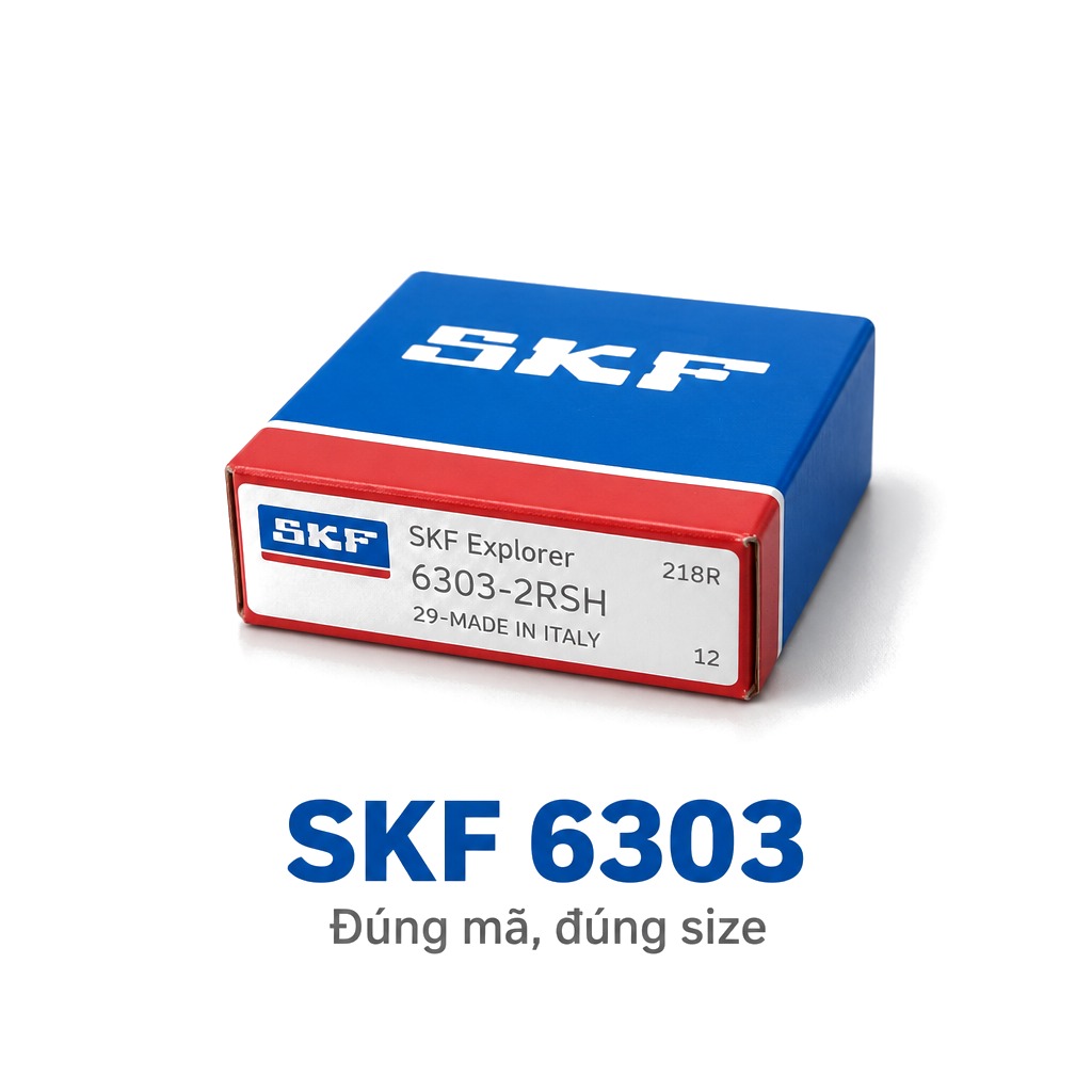 Vòng bi bạc đạn 6303 17x47x14mm SKF — Ảnh hiển thị chính — nền trắng