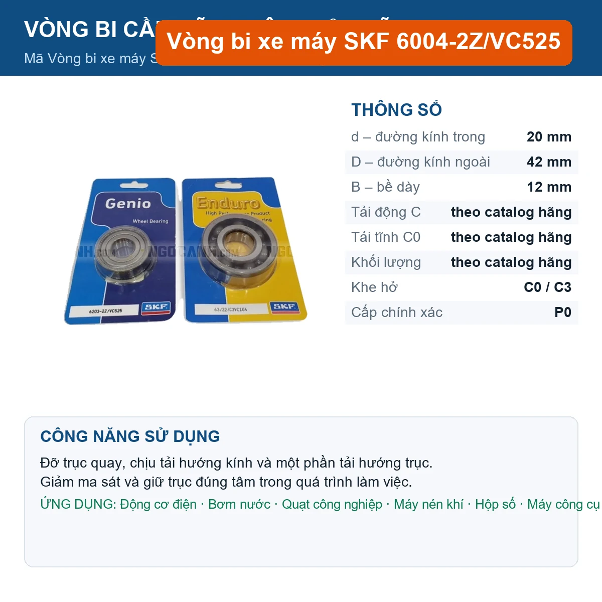 Vòng bi 6004-2Z/VC525