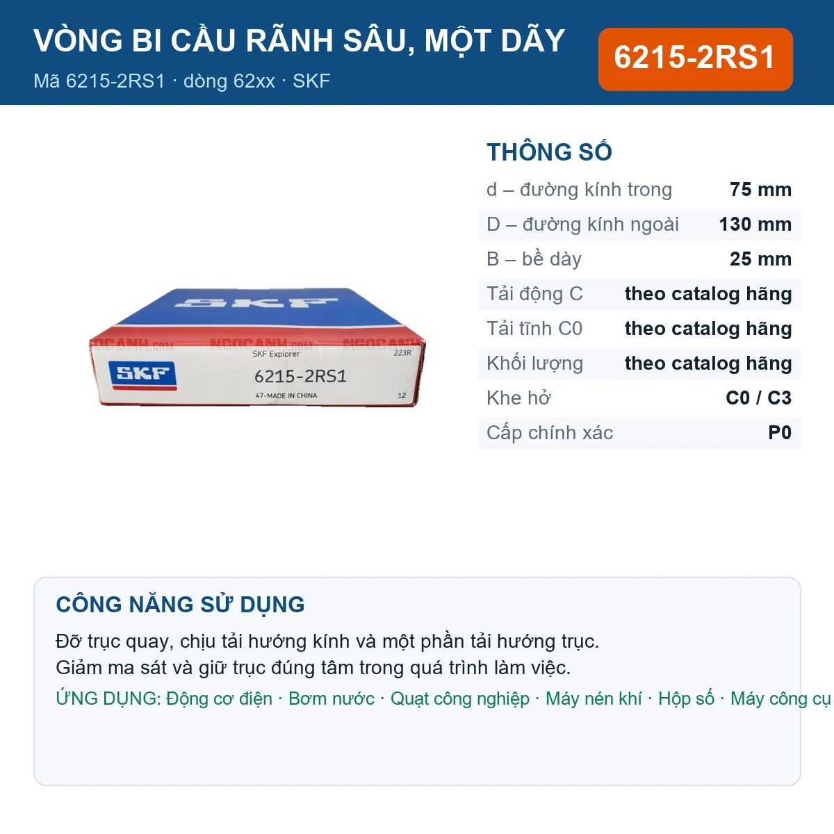 Vòng bi 6215-2RS1