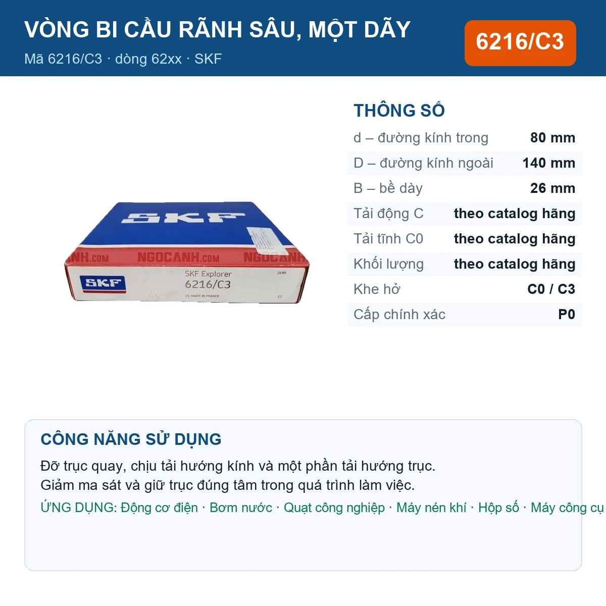 Vòng bi 6216/C3