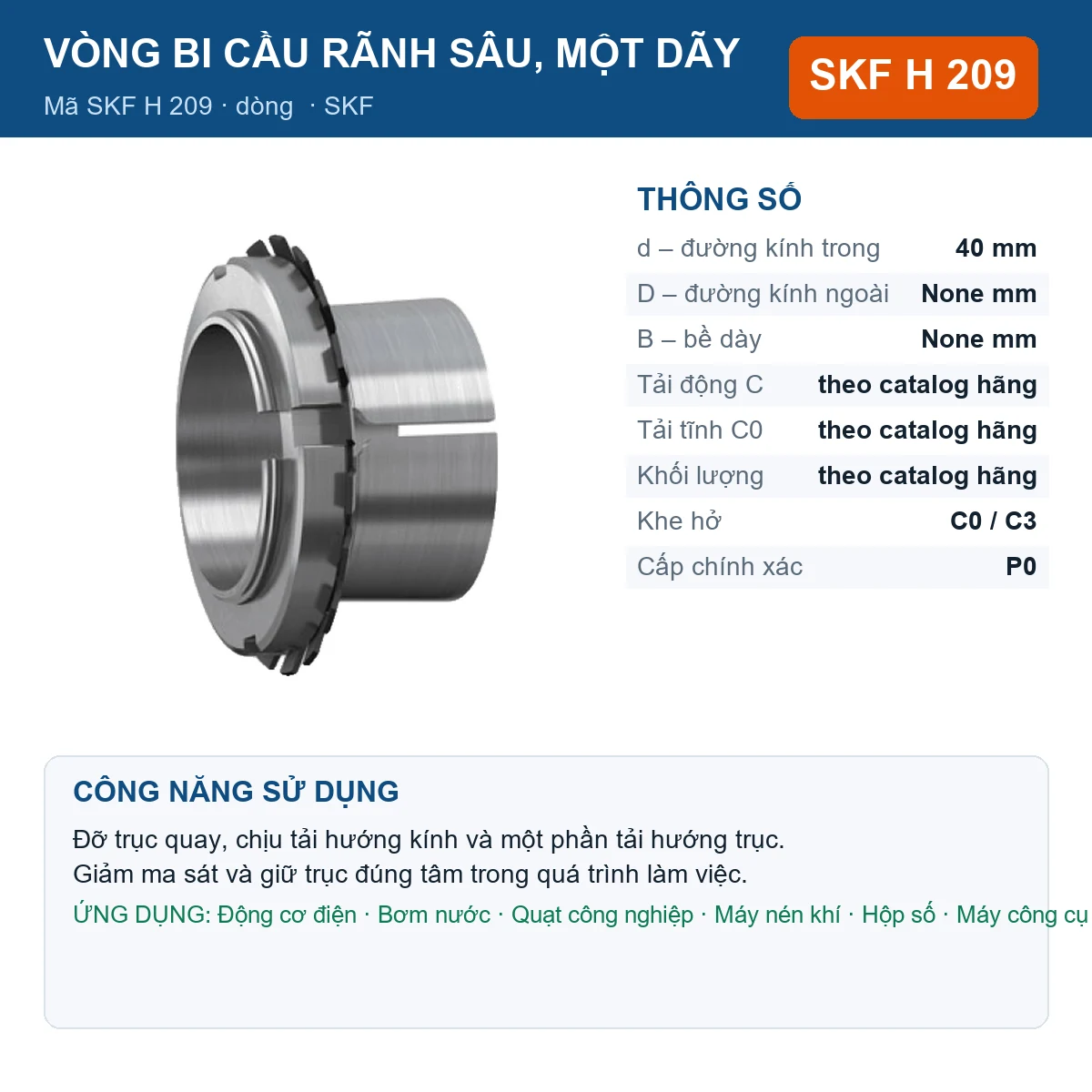 Vòng bi H 209