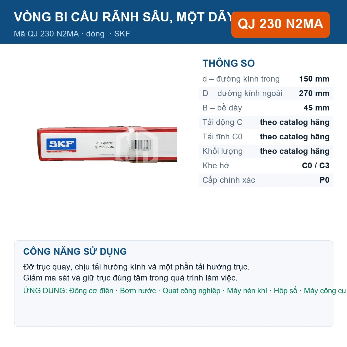 Vòng bi QJ 230 N2MA