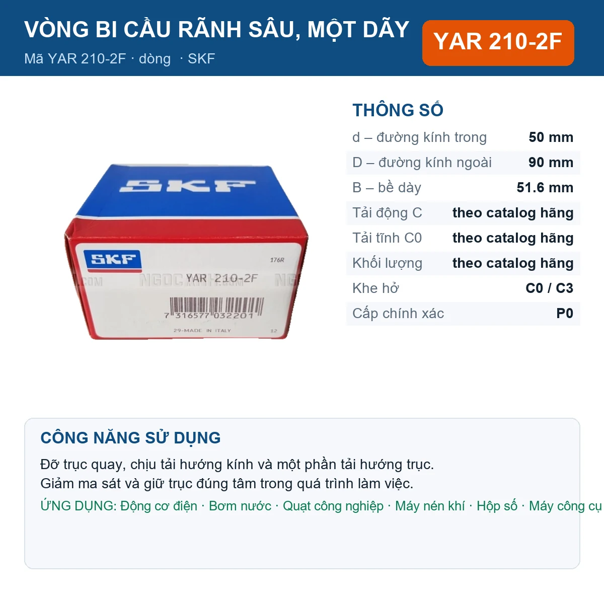 Vòng bi YAR 210-2F